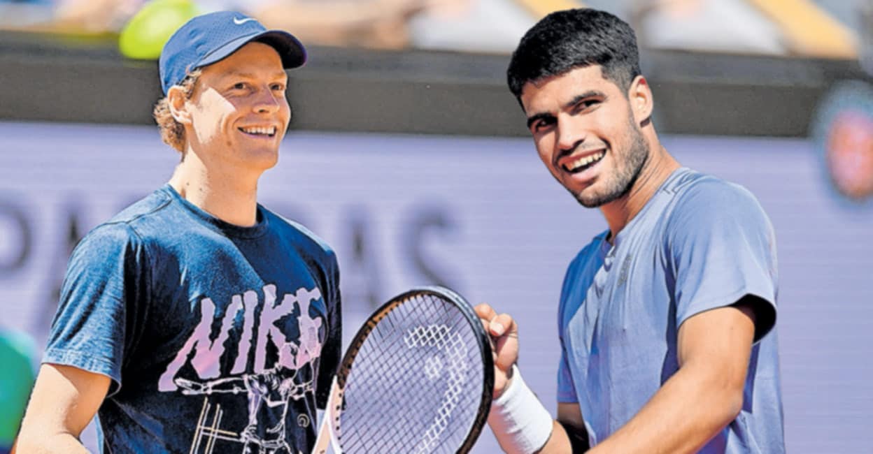 ഫ്രഞ്ച് ഓപ്പൺ ഫൈനലിൽ അൽകാരസ് – സിന്നർ പോരാട്ടം; ജോക്കോവിച്ചിനെ സിന്നർ വീഴത്തിയത് നേരിട്ടുള്ള സെറ്റുകൾക്ക്